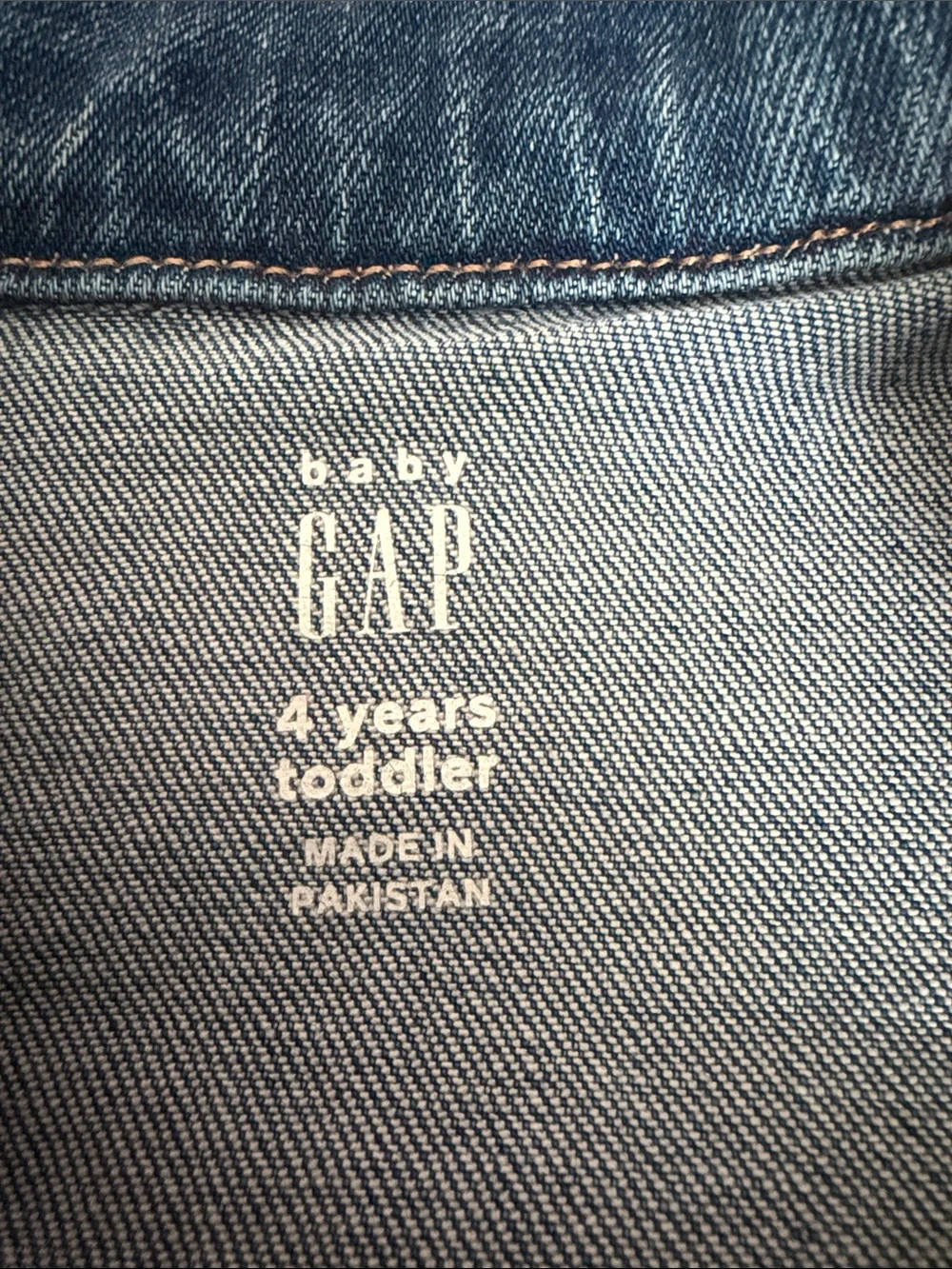 GAP Girls Medium Blue Denim Jacket with Puff Shoulders